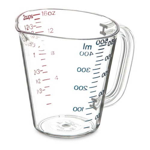 Food Service | Carlisle 4314207 1 Pint Commercial Plastic Measuring Cup - Clear image number 0