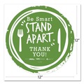 Floor Signs & Safety Signs | Tabbies 79161 BeSafe Messaging 12 in. Floor Decals - Green/White (60/Carton) image number 0