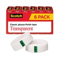 Back to School Sale | Scotch 600 0.75 in. x 83.33 ft. 1 in. Core Tape - Transparent (6/Pack) image number 0
