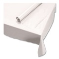  | Hoffmaster 114000 40 in. x 300 ft. Plastic Roll Tablecover - White (1/Carton) image number 1