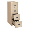 Office Filing Cabinets & Shelves | FireKing 4P1825-CPA Patriot by FireKing 17.75 in. x 25 in. x 52.75 in. 4 Legal/Letter File Drawers 1-Hour Fire Protection Insulated Fire File - Parchment image number 2