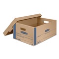 Boxes & Bins | Bankers Box 0066001 SmoothMove 15 in. x 24 in. x 10 in. Prime Moving/Storage Boxes - Large, Brown/Blue (8/Carton) image number 1