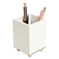 Desktop Organizers | U Brands 3466U03-12 Juliet 3 in. w x 3 in. d x 4 in. h Pencil Cup - White image number 4
