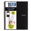 Notebooks & Pads | Five Star 72057 11 x 8.5 Sheets (100) Wirebound 1-Subject Medium/College Rule Notebook - Black Cover image number 0