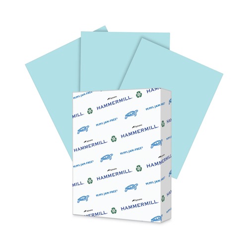 Copy & Printer Paper | Hammermill 10330-9 Colors 20 lbs. 8.5 in. x 11 in. Print Paper - Blue (500/Ream) image number 0
