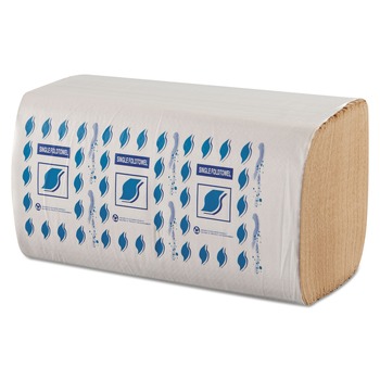 GEN GENSF5001K 1-Ply 9 in. x 9.25 in. Single-Fold Paper Towels - Kraft (334/Pack, 12 Packs/Carton)
