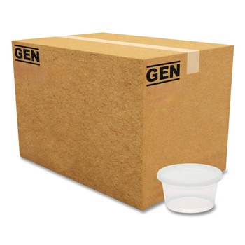 FOOD SERVICE | GEN TD40012E 12 oz. Plastic Deli Containers with Lid - Clear (240/Carton)