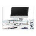Monitor Stands | Innovera IVR55025 22.75 in. x 8.25 in. x 3 in. - 3.5 in. Adjustable Tempered Glass Monitor Riser - Clear/Silver image number 3