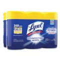 Hand Wipes | LYSOL Brand 19200-84251 7 in. x 7.25 in. 1-Ply Disinfecting Wipes - Lemon and Lime Blossom/White (2/Carton) image number 1