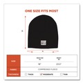 Safety & First Aid | Ergodyne 16812 N-Ferno 6812 One Size Fits Most Rib Knit Beanie - Black image number 6