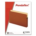 File Folders | Pendaflex 1524EAM Smart Shield 3.5 in. Expansion Letter Size File Pocket - Red Fiber (10/Box) image number 3