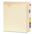 File Folders | Smead 76910 Letter Size Straight Tab Heavyweight End Tab File Jacket with 2 in. Expansion - Manila (25/Box) image number 1