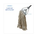  | Boardwalk BWK524C 24 oz. Pro Loop Web/Tailband Premium Saddleback Cotton Mop Head - White (12/Carton) image number 4