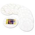 Arts & Crafts Supplies | Creativity Street PAC5924 Round Plastic Paint Trays for Classroom - White (10/Pack) image number 2