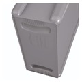 Trash & Waste Bins | Rubbermaid Commercial 1971258 15.875 Gallon Rectangular Plastic Slim Jim Waste Container with handles - Light Gray image number 3