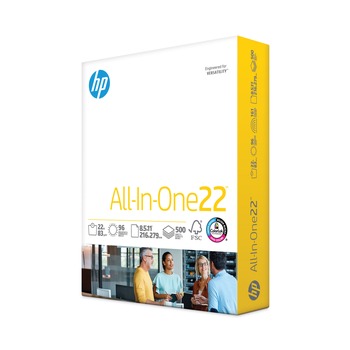 HP Papers 20700-0 All-In-One22 8.5 x 11 22 lb. Bond Weight 96 Bright Paper - White (1-Ream)