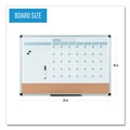 Bulletin Boards | MasterVision MB3507186 24 in. x 18 in. 3-in-1 Monthly Planning/Scheduling Calendar Planner Board - Tan/White/Blue Surface/Satin Aluminum Frame image number 7