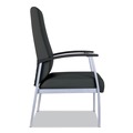 Office Chairs | Alera ALEML2419 metaLounge Series 24.6 in. x 26.96 in. x 42.91 in. High-Back Guest Chair - Black Seat/Back, Silver Base image number 3