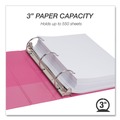 Binders | Samsill U86876 Earth's Choice 3 Rings 3 in. Capacity 11 in. x 8.5 in. Plant-Based Economy Round Ring View Binders - Pink (2/Pack) image number 1