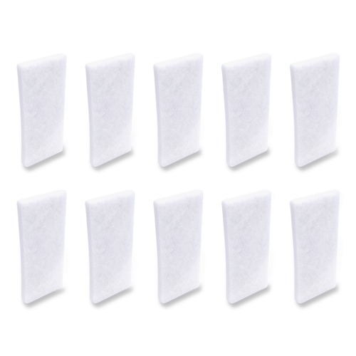 Cleaning Cloths | Boardwalk 7100360064 4.62 x 10 Fine Grade Utility Pad - White (10/Carton) image number 0
