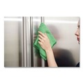 Cleaning Cloths | Rubbermaid Commercial 1820578 12 in. x 12 in. Microfiber Cleaning Cloths - Green (24/Pack) image number 4