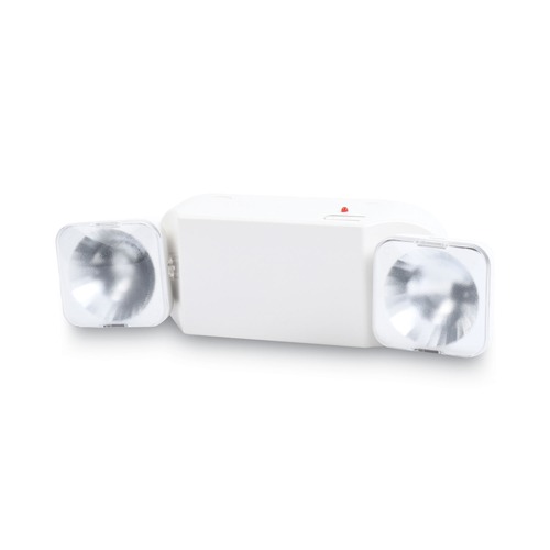 Floor Signs & Safety Signs | Tatco 70012 12.75 in. x 4 in. x 5.5 in. Swivel Head Twin Beam Emergency Lighting Unit - White image number 0