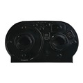 Paper Towels and Napkins | Boardwalk R4070BKBW 20.25 in. x 6 in. x 12.25 in. Jumbo Twin Toilet Tissue Dispenser - Black image number 3