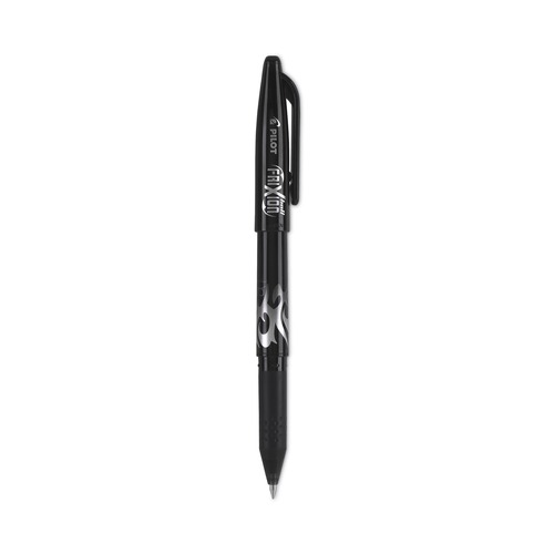 Pens | Pilot 31550 0.7 mm Fine FriXion Ball Erasable Stick Gel Pen - Black Ink, Black/White Barrel (1-Dozen) image number 0