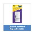 Page Flags | Post-it Tabs 686F-50WH 2 in. Wide 1/5-Cut Lined Tabs - White (50/Pack) image number 2