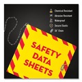Binders | Avery 77713 11 in. x 8.5 in. 3-Ring UltraDuty Safety Data Sheet Binders with 3 in. Capacity - Yellow/Red image number 2