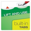 File Folders | Pendaflex 42626 Ready-Tab 1/5-Cut Tabs Colored Reinforced Hanging Letter Folders - Bright Green (25/Box) image number 1