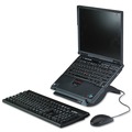 Monitor Stands | 3M LX550 9 in. x 12 in. x 6.5 in. to 9.5 in. 20-lb. Capacity Vertical Notebook Computer Riser with Cable Management - Black/Charcoal Gray image number 7