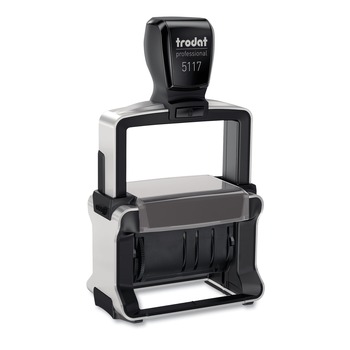  | Trodat 5117 Printy Economy 2.25 in. x 0.38 in. Self-Inking 12-Message Date Stamp - Black