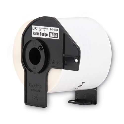 Labels | Brother DK1234 2.3 in. x 3.4 in. Die-Cut Name Badge Labels - White (1-Roll) image number 0