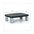 Back to School Sale | 3M MS80B 15 in. x 12 in. x 2.63 in. to 5.78 in. 80-lb. Capacity Adjustable Monitor Stand - Black/Silver image number 3