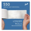 Paper Towels and Napkins | Scott 04460 2-Ply Septic Safe Essential Standard Roll Bathroom Tissue for Business - White (550/Roll) image number 6