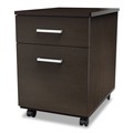 Office Filing Cabinets & Shelves | Linea Italia LITTR752MOC 16.5 in. x 19.75 in. x 23.63 in. Left or Right 2-Drawer Box/File Legal/Letter Trento Line Mobile Pedestal File - Mocha image number 0