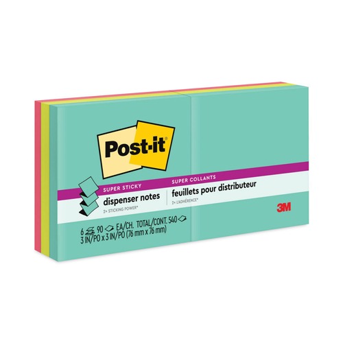 Sticky Notes & Post it | 3M R330-6SSMIA 3 in. x 3 in. Pop-up Note Refill - Supernova Neons Collection Colors (6-Pads/Pack) image number 0