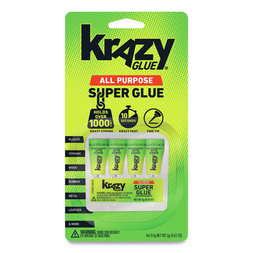 Adhesives & Glues | Krazy Glue KG58248SN 0.07 oz. Single-Use Tubes - Dries Clear (4/Pack) image number 0