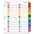 Dividers & Tabs | Cardinal 60960 OneStep 24 Tab 1 to 24 Double Column Printable Table of Contents and Dividers - White image number 0