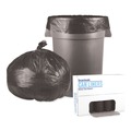 Trash Bags | Boardwalk H8046HKKR01 40 in. x 46 in. 45 gal. 0.6 mil Low-Density Waste Can Liners - Black (100/Carton) image number 1
