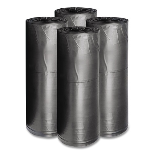 Trash & Waste Bins | Boardwalk H7658HKKR01 38 in. x 58 in. 60 gal. 0.65 mil Low-Density Can Liners - Black (100/Carton) image number 0