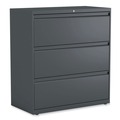 Office Filing Cabinets & Shelves | Alera 25491 36 in. x 18.63 in. x 40.25 in. 3 Legal/Letter/A4/A5 Size Lateral File Drawers - Charcoal image number 0