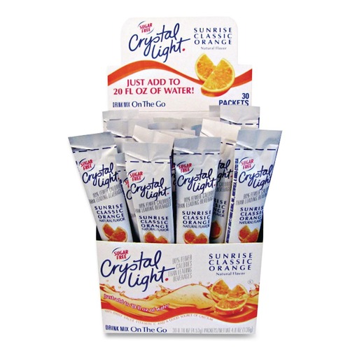 Beverages & Drink Mixes | Crystal Light GEN00504 0.16 oz. Packets On the Go Drink Mix - Sunrise Orange (30/Box) image number 0