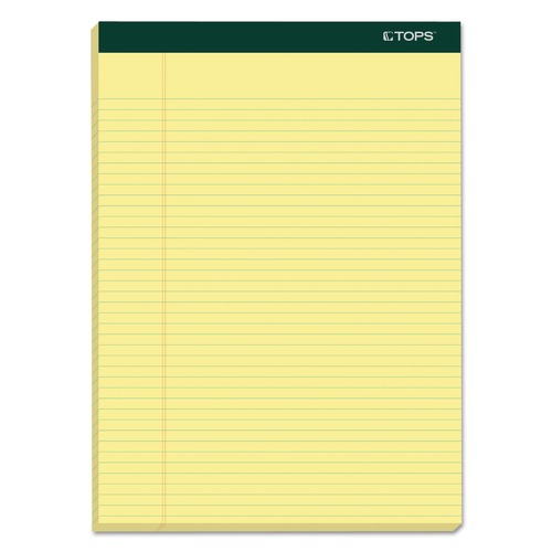 Notebooks & Pads | TOPS 63376 Docket 8.5 in. x 11.75 in. Ruled Pads - Narrow, Canary-Yellow (100 Sheets/Pad, 6 Pads/Pack) image number 0