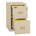 Office Filing Cabinets & Shelves | FireKing 2R1822-CPA Compact Turtle 17.75 in. x 22.13 in. x 27.75 in. 2 Legal/Letter File Drawers 1-Hour Fire Insulated Vertical File - Parchment image number 3