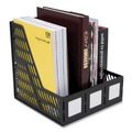 File Folders | Advantus 34091 10 in. x 10 in. x 10.25 in. Three Slots Literature File - Black image number 0