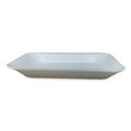Food Trays, Containers, and Lids | GEN 8PWH 10.8 in. x 8.82 in. x 1.5 in. #8P Meat Trays - White (200/Carton) image number 1