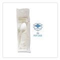 Cutlery | Boardwalk BWK4COMBOKITPP 4-Piece Mediumweight Polypropylene Plastic Fork/Knife/Napkin/Spoon Cutlery Kit - White (250/Carton) image number 6