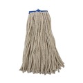 Just Launched | Boardwalk BWK716CEA 16 oz. Cut-End Lie-Flat Cotton Wet Mop Head - White image number 0
